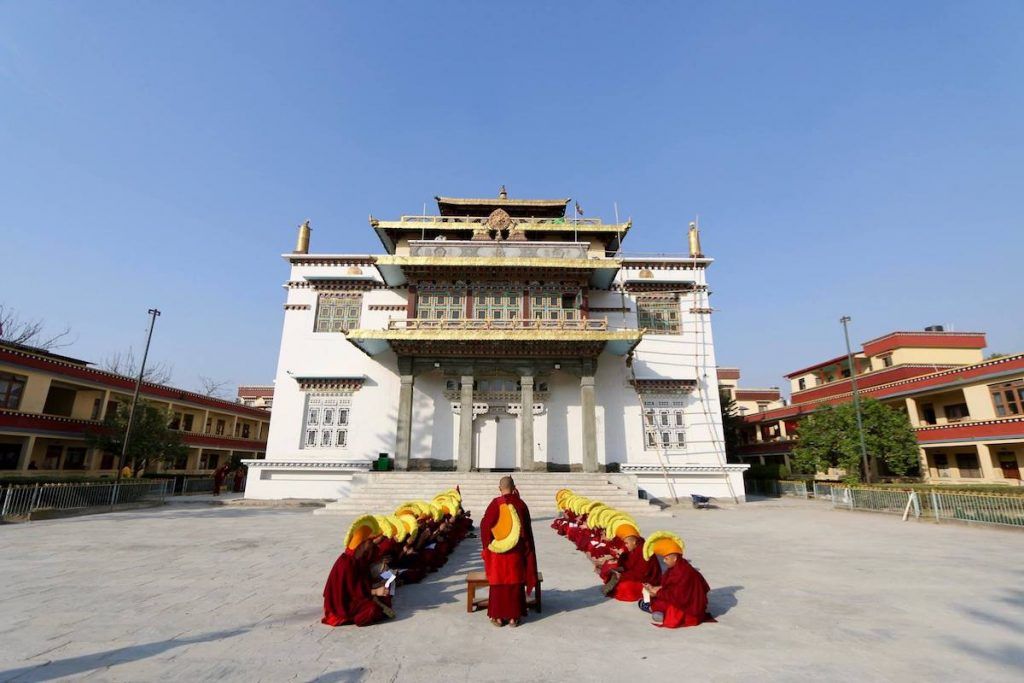 shechen monastery with buddhist student
